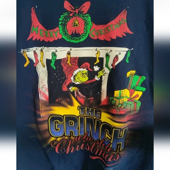 Vintage The Grinch Who Stole Christmas Shirt Tultex Dr Suess Adult Large - Picture 4 of 8